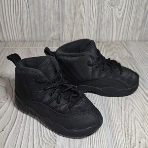 Nike Air Jordan 12 Retro Winterized Black Sneakers Kids Toddler Size 8C